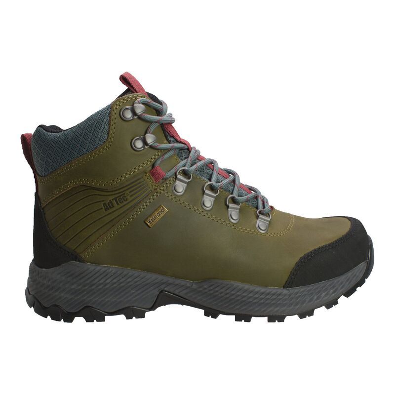 アドテック メンズ シューズ ブーツ・レインブーツ レザー AdTecrazy Horse Mens Leather Hiker Boots Olive オリーブ