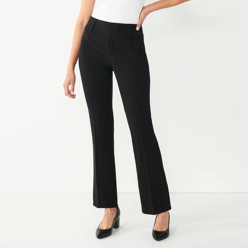 ナインウェスト レディース ボトムス カジュアルパンツ ブーツカット ブーツ Womens Nine West Magic Fit Bootcut Pants Black ブラック
