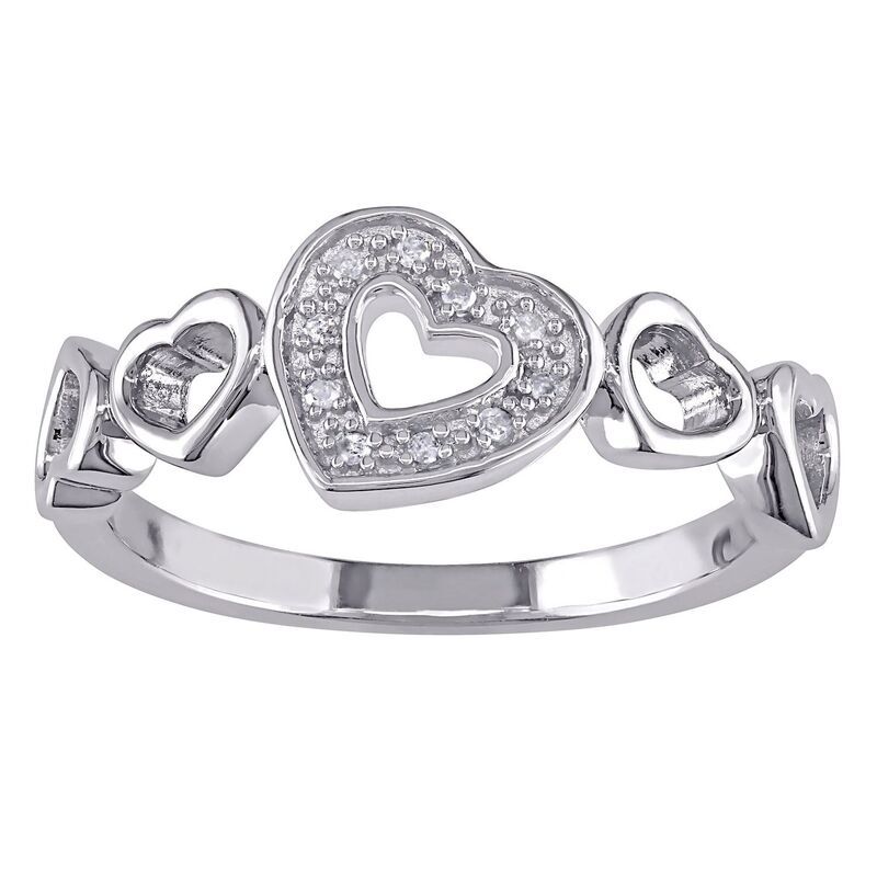ステラ グレース レディース アクセサリー リング Stella Grace Sterling Silver Diamond Accent Heart Ring Sterling シルバー