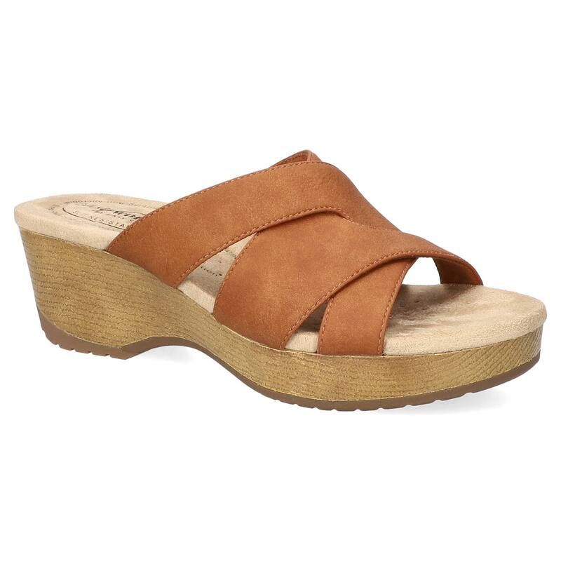 イージーストリート レディース シューズ サンダル Easy Street Rosella WomenslipResistant Sandals Tan タン