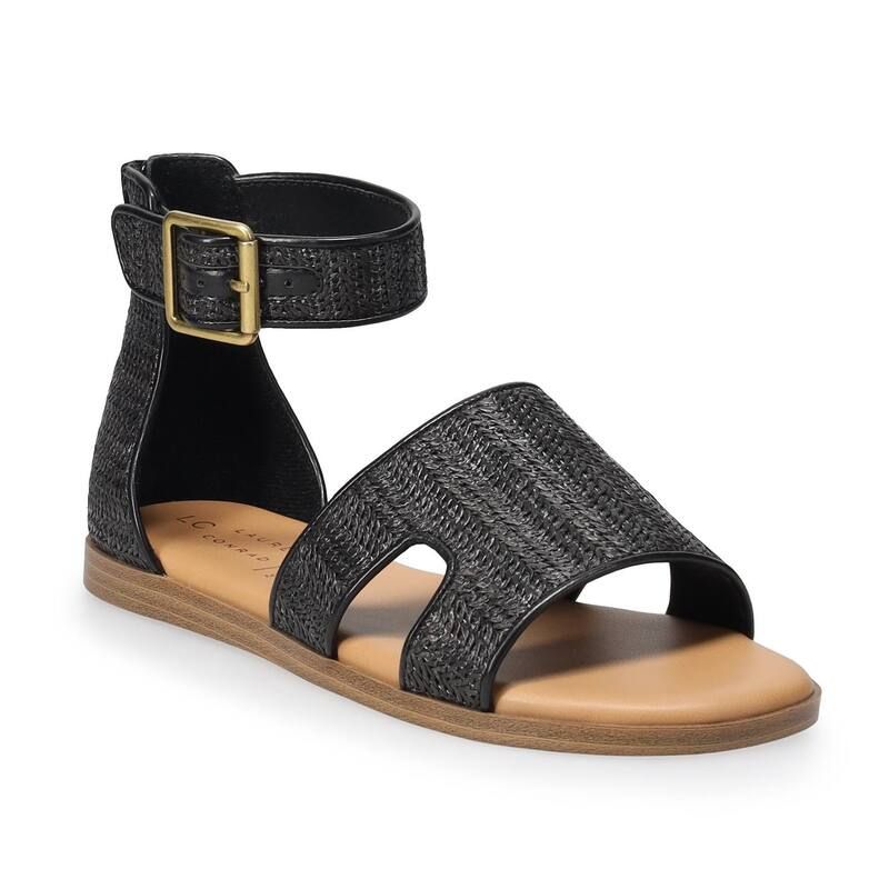 LC Lauren Conrad レディース シューズ サンダル ヒール LC Lauren Conrad Niviann Womensandals witheel Counter Black ブラック