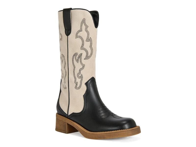 アザレア ワン レディース シューズ ブーツ・レインブーツ Azalea WangMariana Cowboy Boot BlackWhite ホワイト