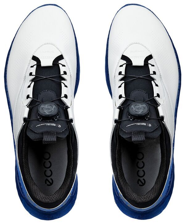 エコー メンズ アンダーウェア 靴下 ECCO Mens M Golf Biom C5 BOA Golf Shoes WhiteFederal Blue ホワイト