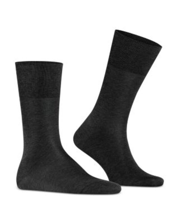 ファルケ メンズ アンダーウェア 靴下 コットン Falke Cotton Blend Fil D cosse Mid Calf Socks Anthracite