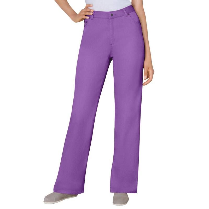 ウーマン ウィズイン レディース ボトムス デニムパンツ プラスサイズ トール コットン ジーンズ Woman Within Plusize Tall Perfect Relaxed AllCotton Denim FivePocket Jeans Prett