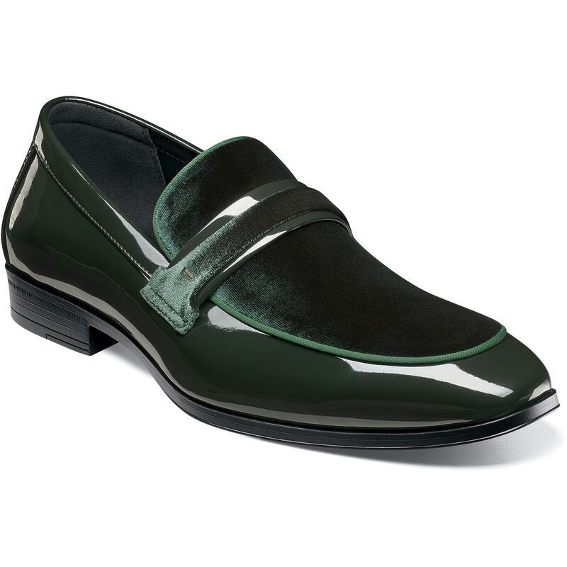 ステイシーアダムス レディース シューズ スリッポン・ローファー Stacy Adamspratley Mens Moc Toe SlipOn Shoes Green グリーン