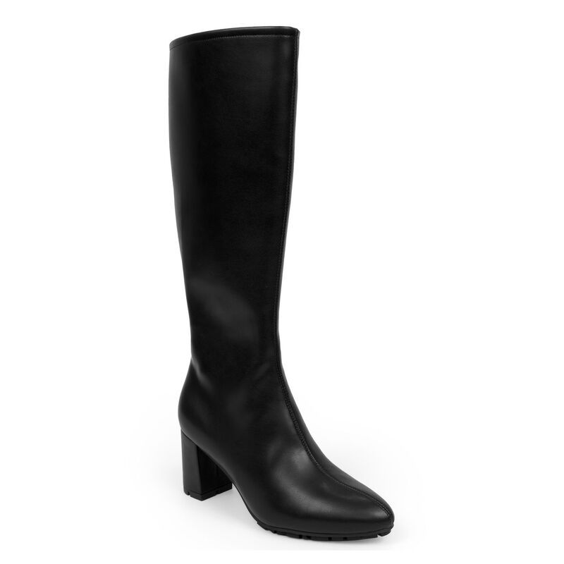 エアロソールズ レディース シューズ ブーツ・レインブーツ Aerosoles Brynn Womens KneeHigh Boots in Regular Medium Wide Calf Black Stretch ブラック