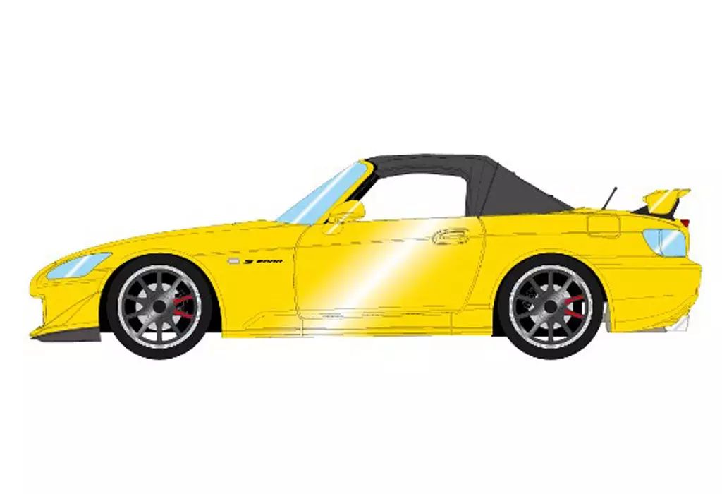 【新品】ミニカー 1/43 Honda S2000 (AP2) Type-S 2007 CE28S wheel(ニューインディイエローパール) [EM829D]
