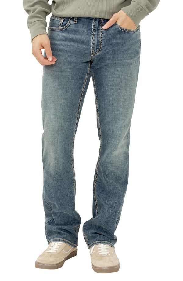 シルバー ジーンズ メンズ ボトムス デニムパンツ ブーツカット ブーツ Silver Jeans Co Jace Slim Bootcut Jeans Acton