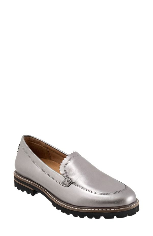 トロッターズ レディース シューズ スリッポン・ローファー Trotters Fayth Loafer Pewter ピューター