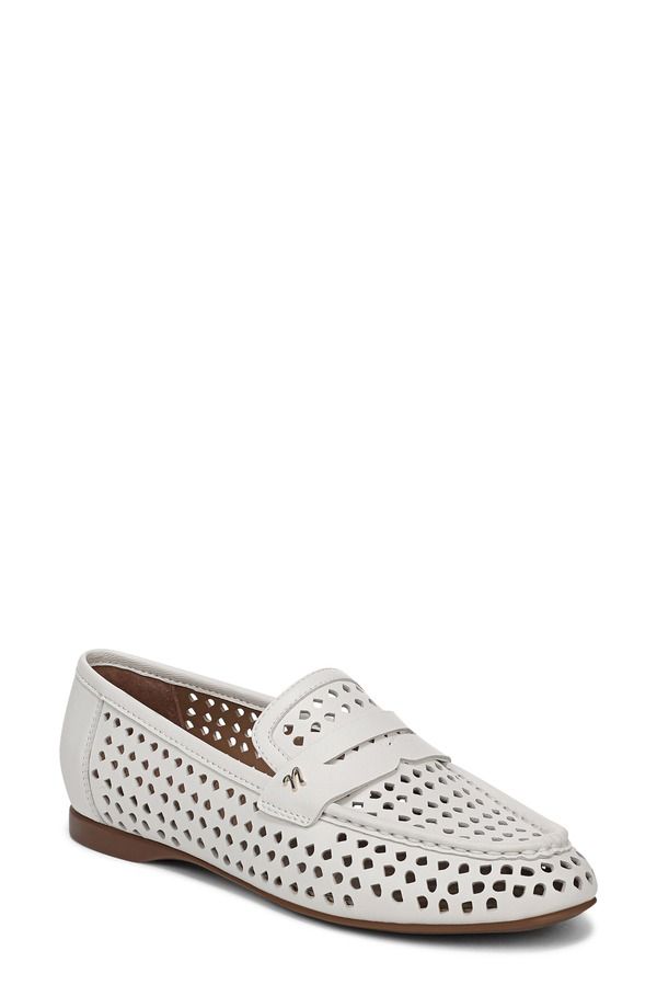 ナチュライザー レディース シューズ ブーツ・レインブーツ ローファー Naturalizer Bloom Perforated Penny Loafer Warm White ホワイト