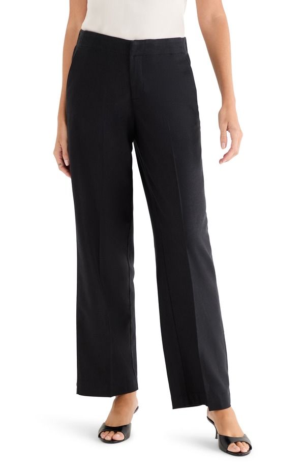 ニックプラスゾーイ レディース ボトムス レギンス パンツ リネン NICZOE Lenox Linen Blend Pants Black Onyx ブラック