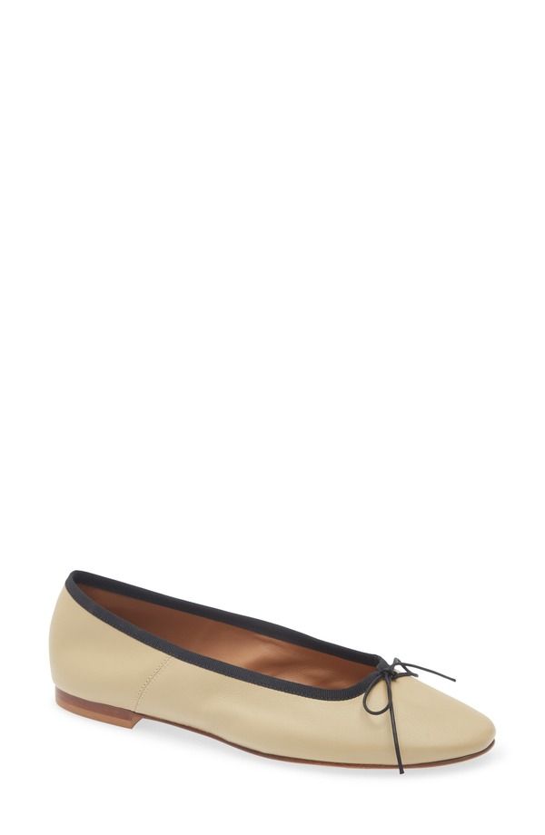 マンサーガブリエル レディース シューズ パンプス Mansur Gavriel Ballet Flat Khaki Black ブラック