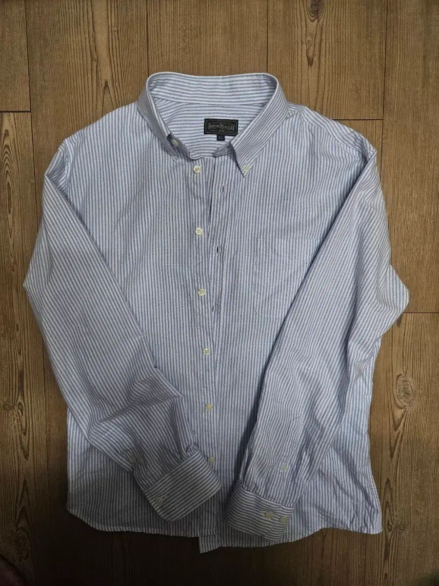 XL ブギーホリデー Oxford シャツ ブルー ストライプ