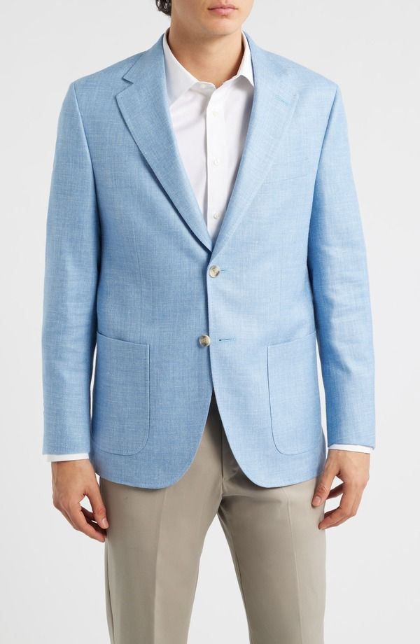 ピーター・ミラー メンズ アウター ジャケット・ブルゾン シルク コート リネン Peter Millar Hyperlight Soft Light Blue Mlange Silk Linen Blend Sport Coat Light Blue ブルー