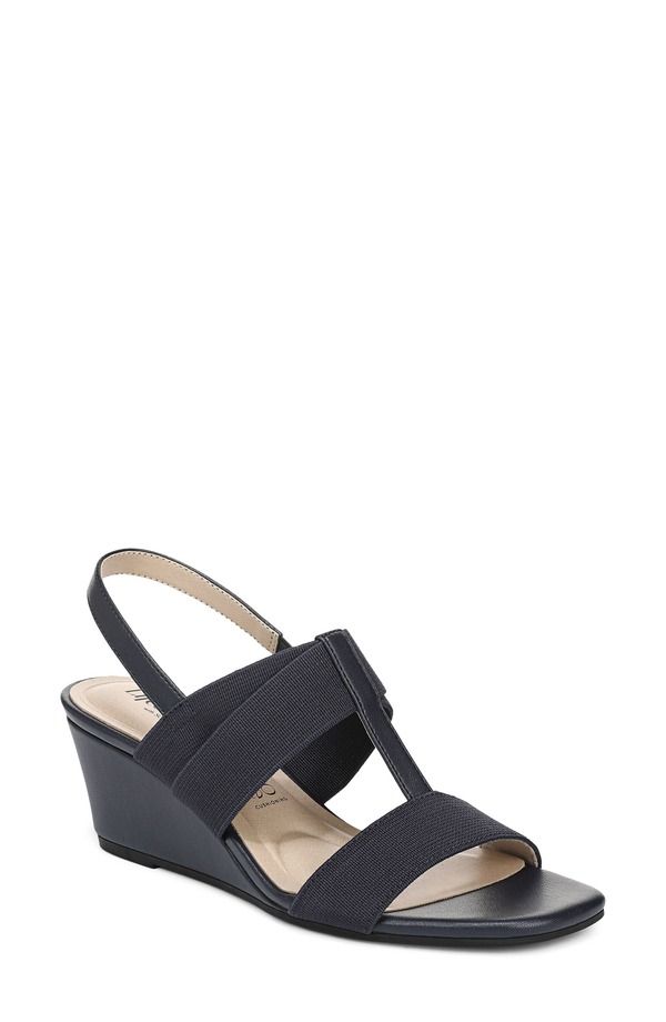 ライフストライド レディース シューズ ヒール サンダル LifeStride Sweet Slingback Wedge Sandalux Navy ネイビー