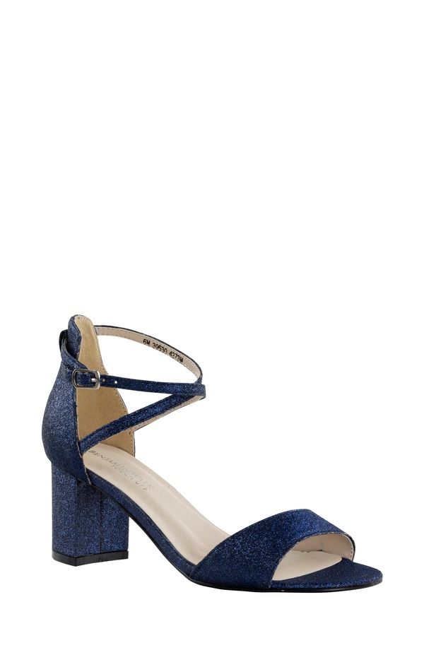 タッチアップ レディース シューズ ヒール サンダル Touch Ups Jackie Block Heel Sandal Navy ネイビー