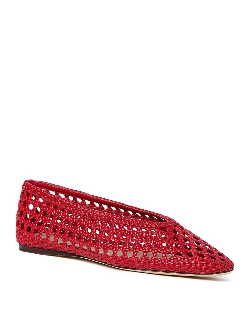 ロフラー ランダル レディース シューズ パンプス レザー Loefflerandall Womens Red Woven Leather Ballet Flats Red レッド