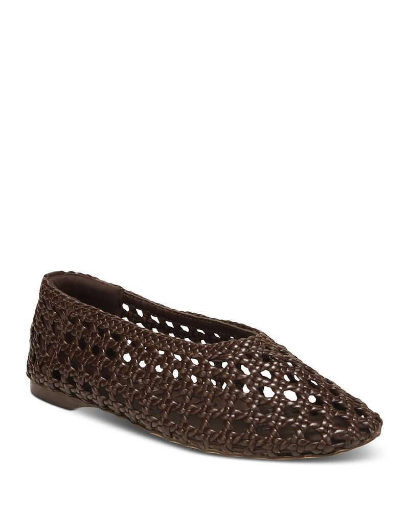サムエデルマン レディース シューズ パンプス レザー Sam Edelman Womenshira Woven Leather Ballet Flats Dark Brown ブラウン
