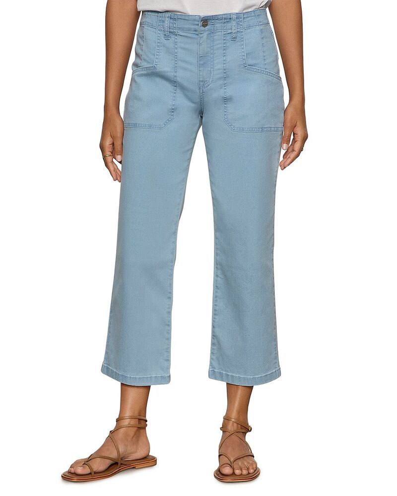 サンクチュアリー レディース ボトムス デニムパンツ ワイドレッグ ジーンズ Sanctuary Retreat High Rise Wide Leg Crop Jeans in Skyline