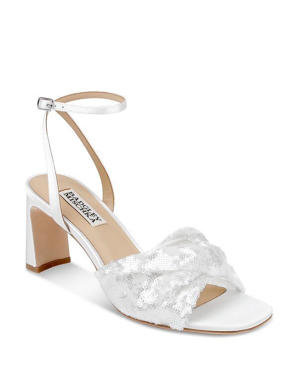 バッジェリーミシュカ レディース シューズ サンダル Badgley Mischka Womens Gema Sandals White Sequin ホワイト