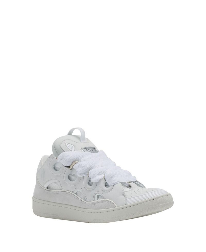 ランバン レディース シューズ スニーカー レザー Lanvin Unisex Curb Leather Sneakers White ホワイト