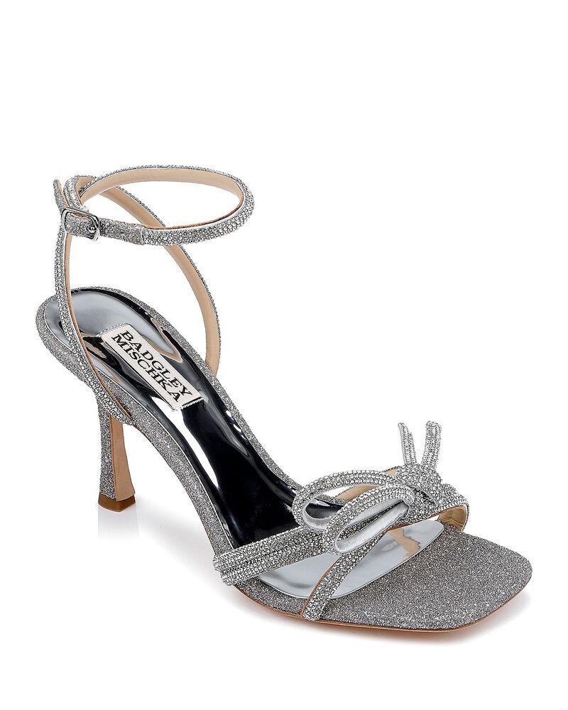 バッジェリーミシュカ レディース シューズ サンダル アンクル ヒール Badgley Mischka Womens Effie Ankle Strap Higheel Sandalsilver Antique シルバー