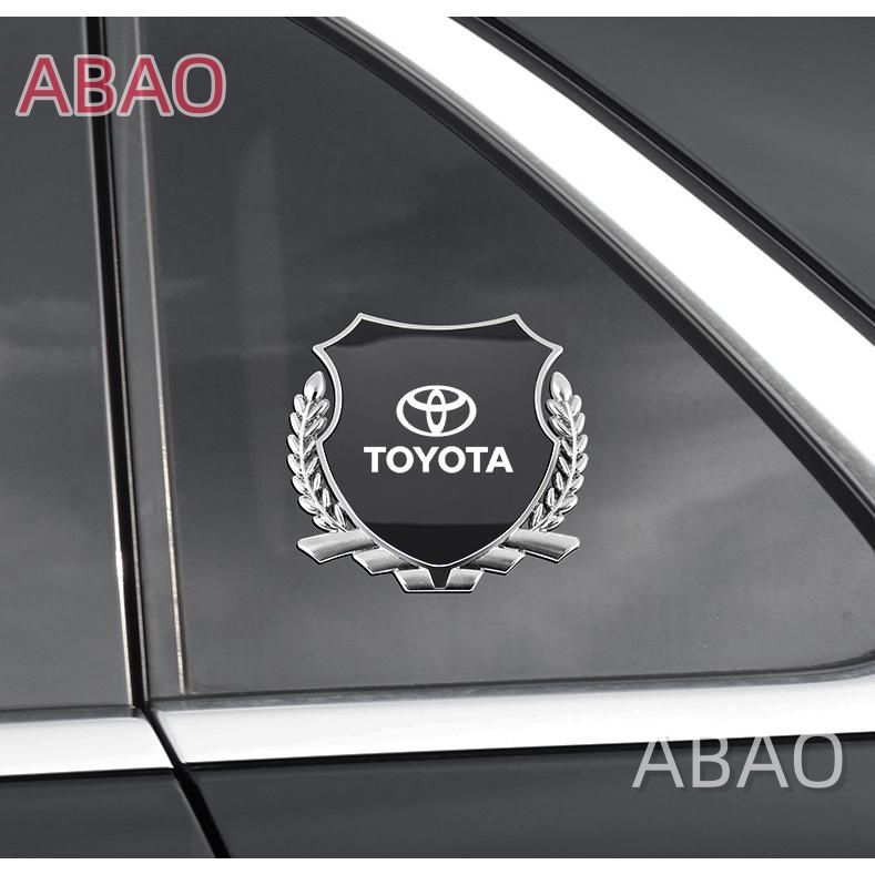 トヨタ TOYOTA ブラック/シルバー ステッカー 車ロゴ エンブレム 3D 