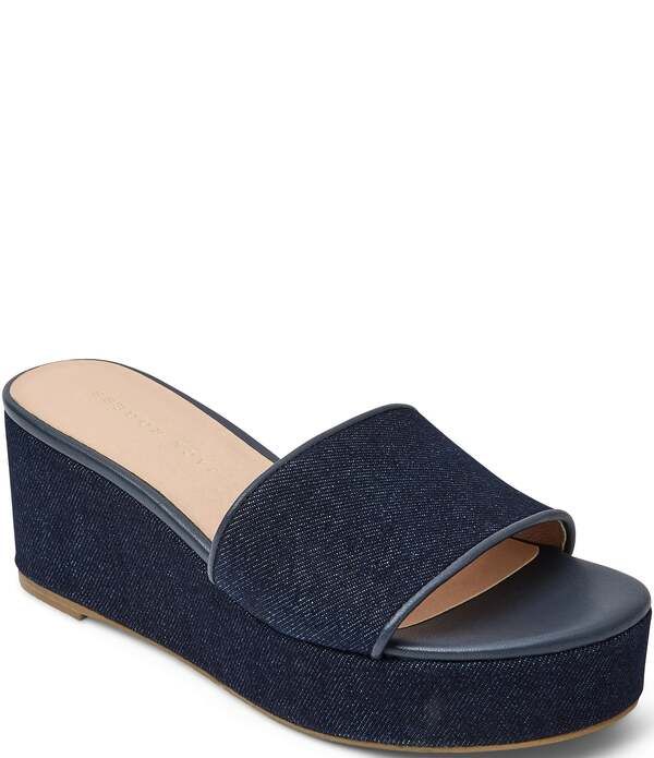 ジャックロジャース レディース シューズ サンダル プラットフォーム デニム Jack Rogers Bay Denim Wedge Platform Slide Sandals Indigo インディゴ