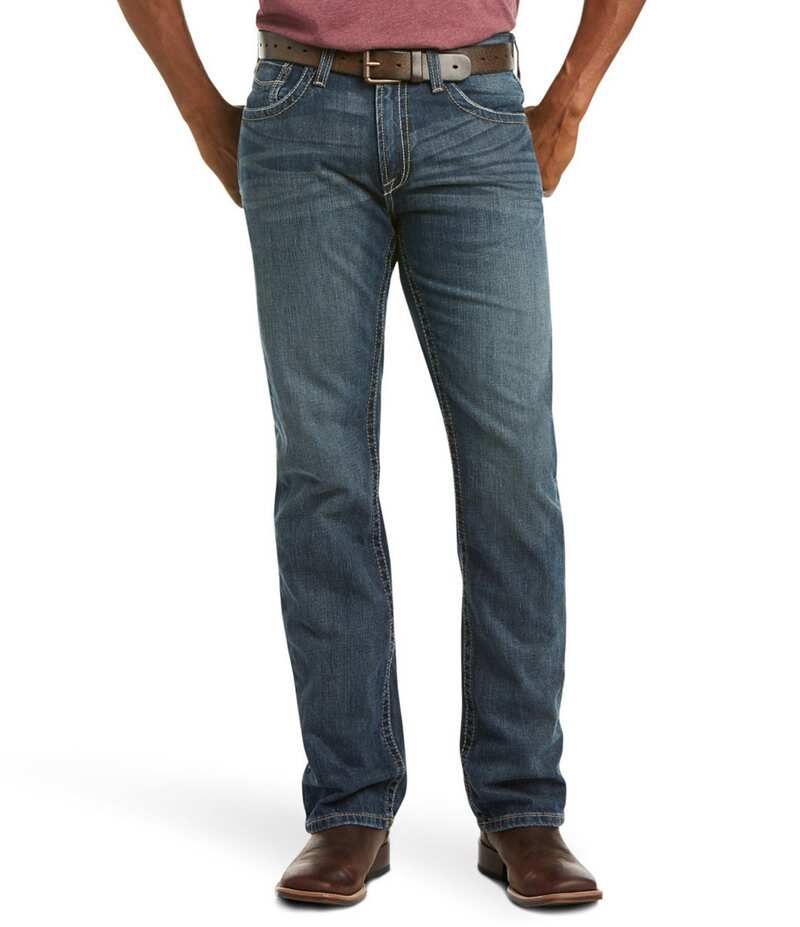 アリアト メンズ ボトムス デニムパンツ スリムフィット ストレート ジーンズ Ariat M5 Deadrun Slim Fit Stackable Straight Leg Jeans Indigo インディゴ