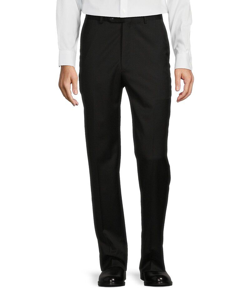 ハート シャフナー マルクス メンズ ボトムス カジュアルパンツ パンツ Hart Schaffner Marx New York Modern Fit Flat Front Solid Dress Pants Black ブラック