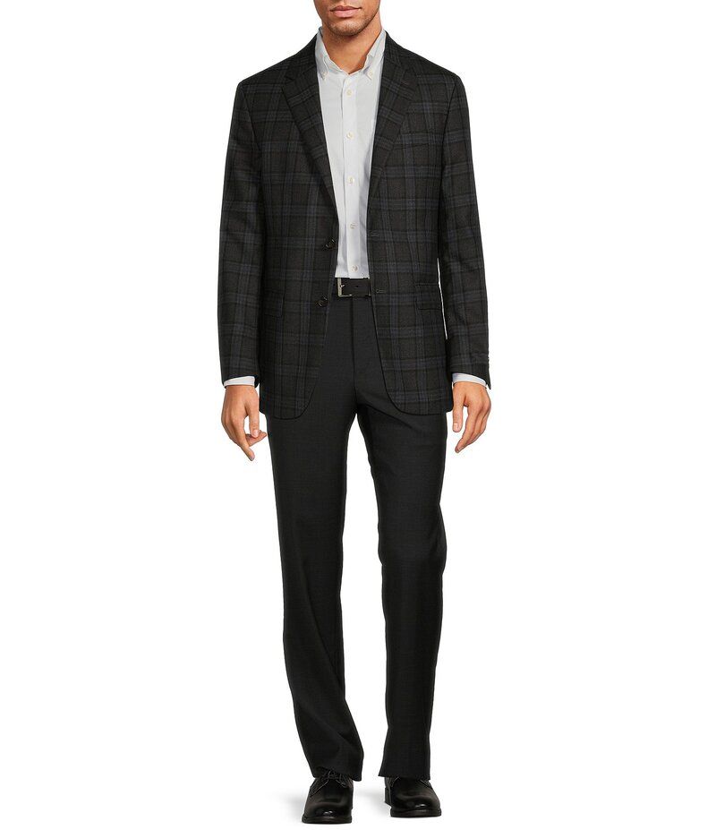 ヒッキーフリーマン メンズ ボトムス カジュアルパンツ パンツ Hickey Freeman Modern Fit FlatFront Solid Dress Pants Charcoal チャコール
