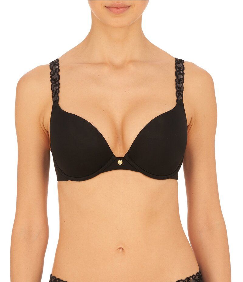 ナトリ レディース アンダーウェア ブラジャー Natori Pure Luxe PushUp Underwire Bra Black ブラック