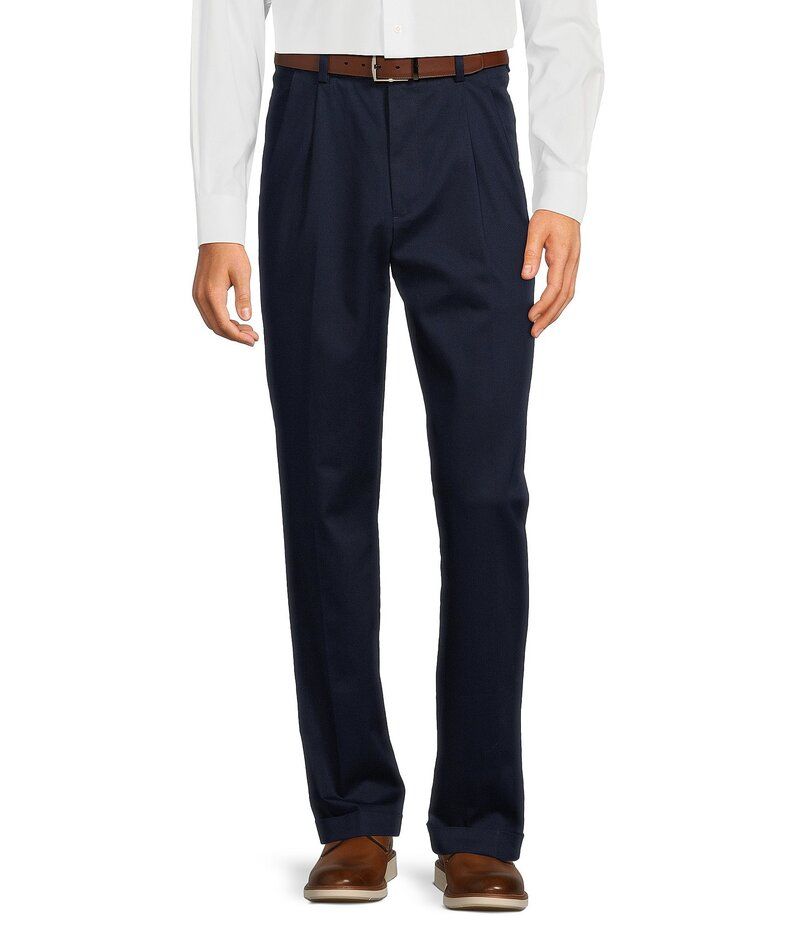 ラウンドトゥリーアンドヨーク メンズ ボトムス カジュアルパンツ プリーツ パンツ Roundtree Yorke TravelSmart Ultimate Performance Classic Fit Pleated NonIron Chino Pants
