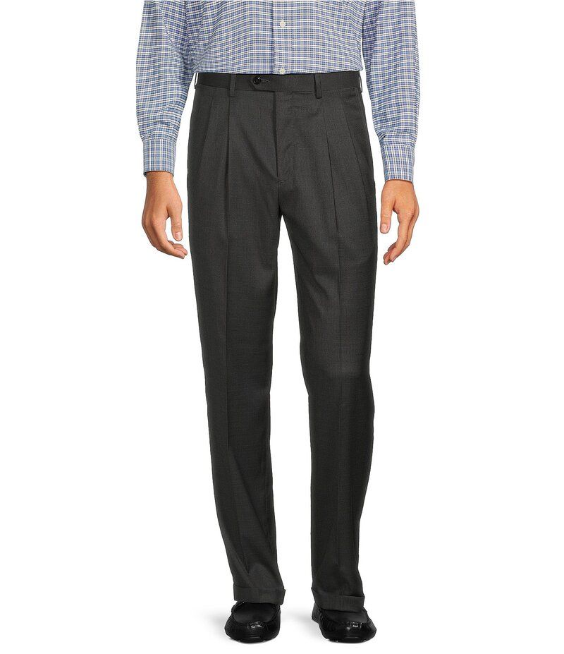 ラウンドトゥリーアンドヨーク メンズ ボトムス カジュアルパンツ パンツ トール Roundtree Yorke Big Tall TravelSmart Ultimate Comfort Classic Fit Pleat Front NonIron Twi