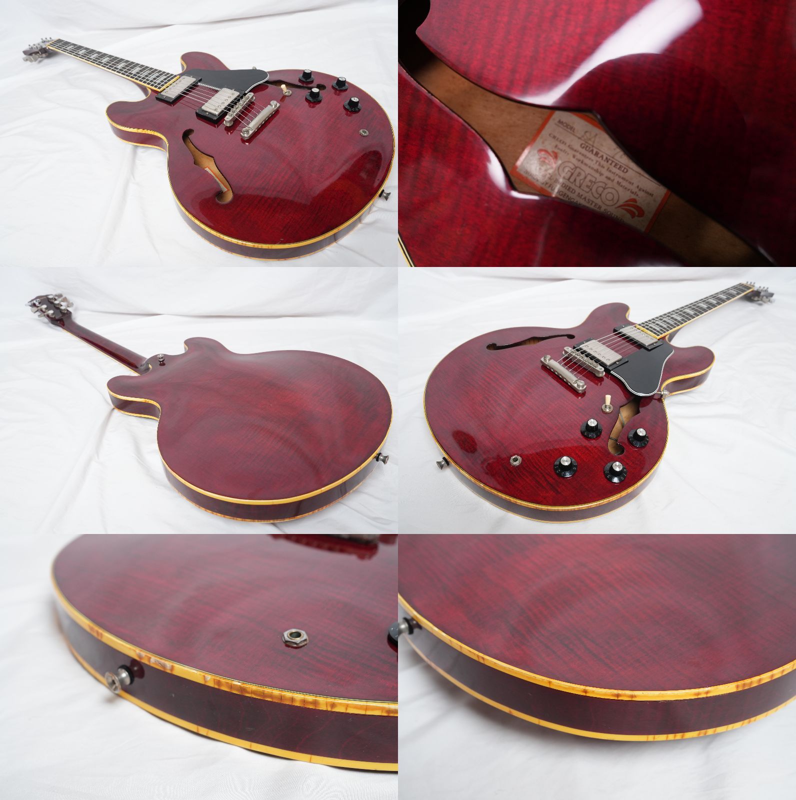 ☆Greco SA-700 WR セミアコ ES-335スタイル フレイム・ホワイト