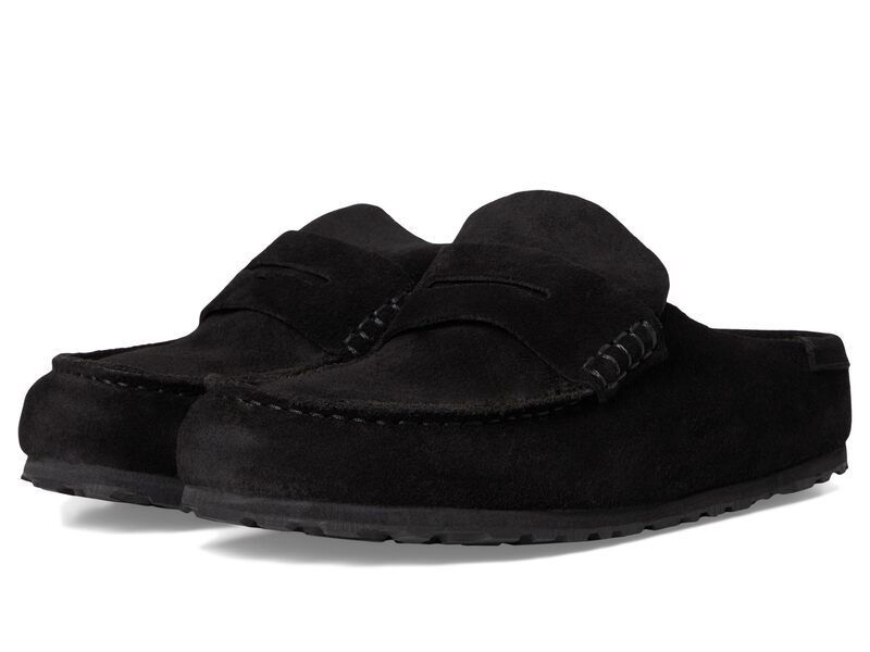 ビルケンシュトック レディース シューズ スリッポン・ローファー スエード Birkenstock Naples Suede Black ブラック