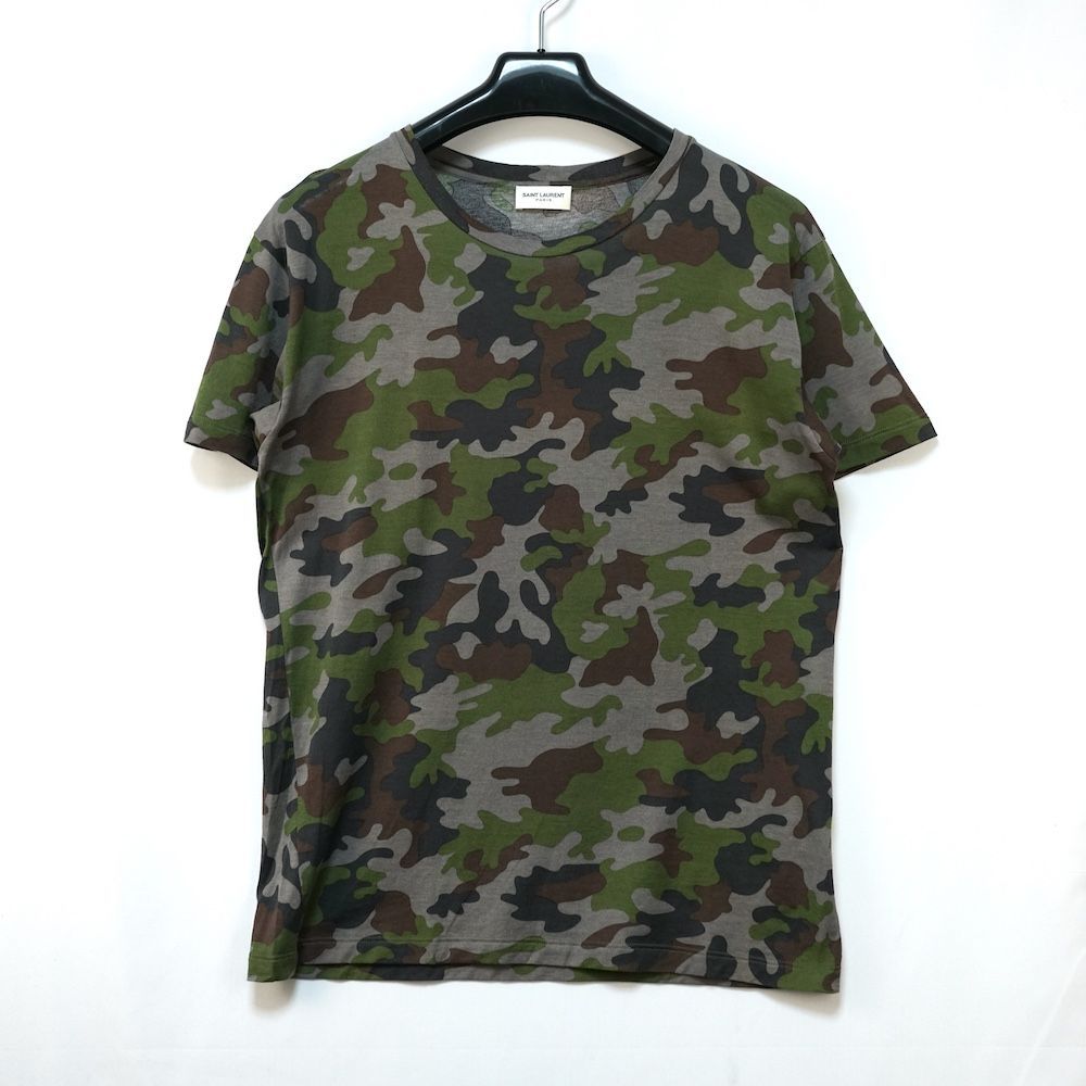 DIOR HOMME ディオールオム 総柄 抽象模様 プリント コットン Tシャツ オリーブグリーン ブラック XSサイズ 333J660I4711