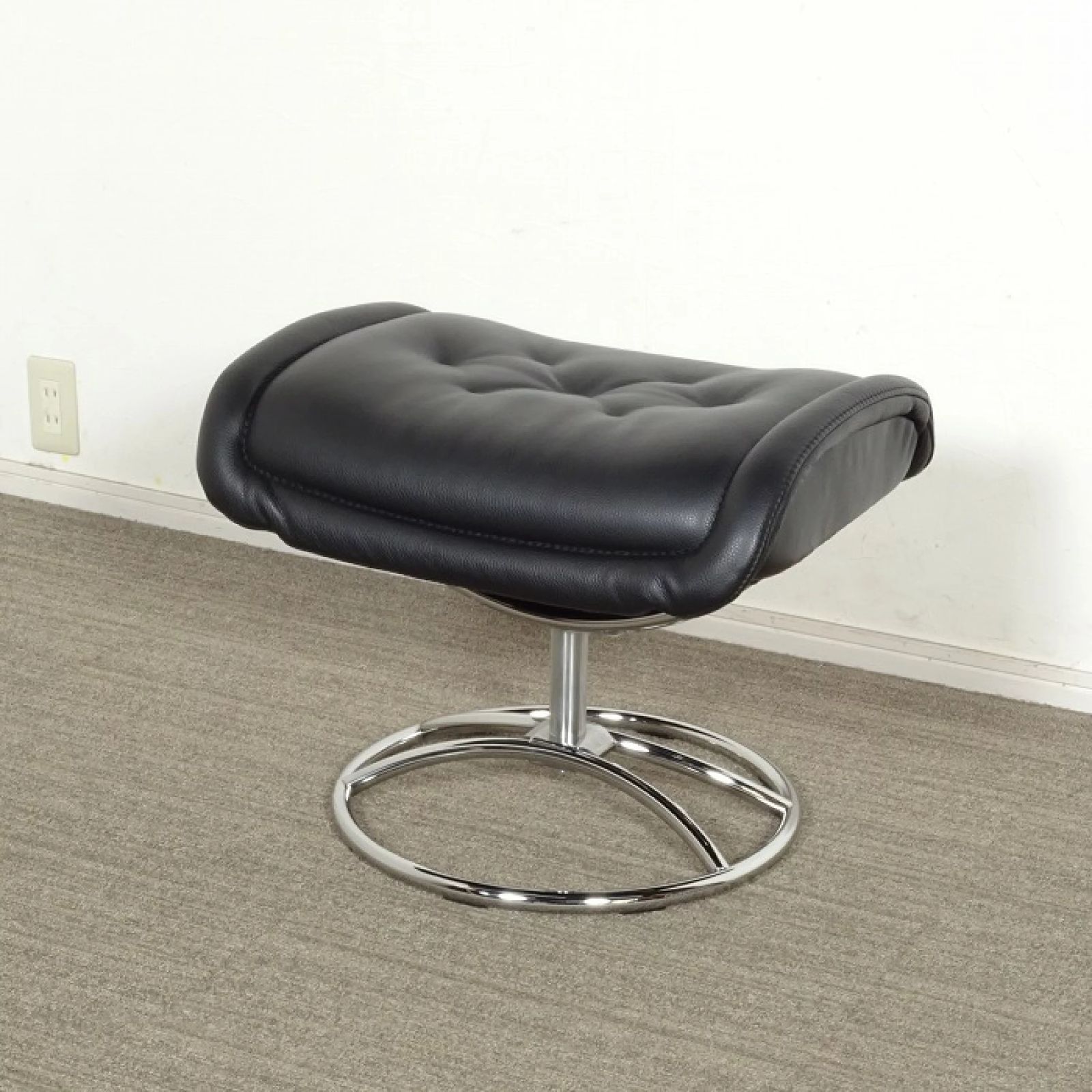 EKORNES オットマン(黒) スツール Ekornes エコーネス ヴィンテージ