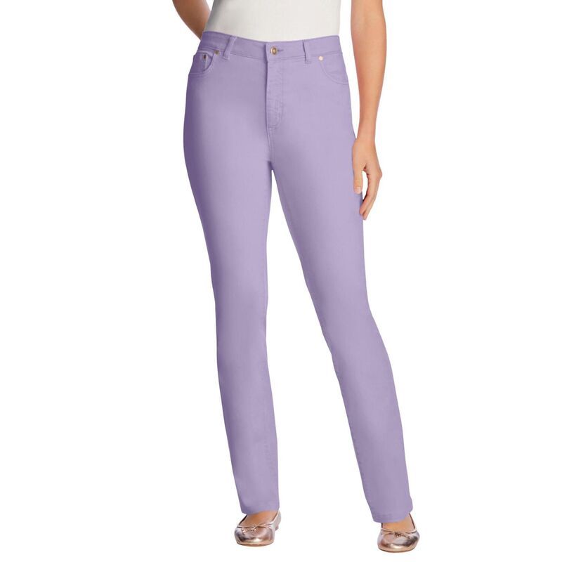 ウーマン ウィズイン レディース ボトムス デニムパンツ プラスサイズ コットン ジーンズ Woman Within Plusize StraightLeg AllCotton Denim PullOn 7Day ElasticWaist Jeans Pale 11,300円