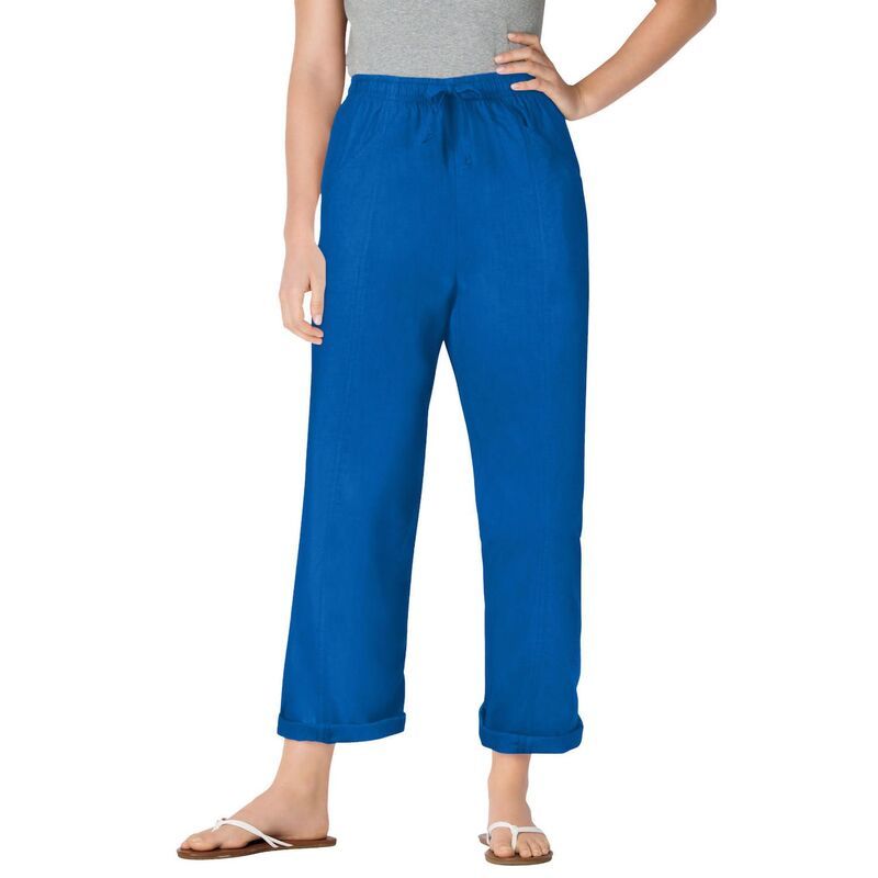 ウーマン ウィズイン レディース ボトムス カジュアルパンツ プラスサイズ Woman Within Plusize The Boardwalk Pant Bright Cobalt コバルト