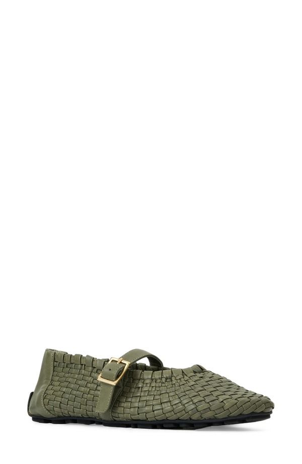 アクアタリア レディース シューズ スリッポン・ローファー Aquatalia Quello Wateresistant Mary Jane Flat Sage Nappa セージ