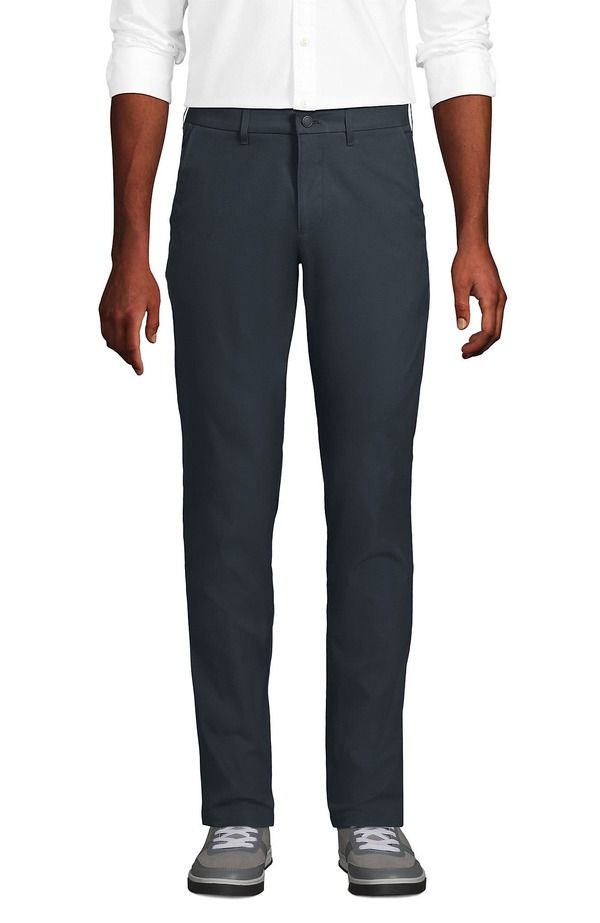 ランズエンド メンズ ボトムス カジュアルパンツ スリムフィット Lands End Slim Fit Performance Pant Steel Gray グレー