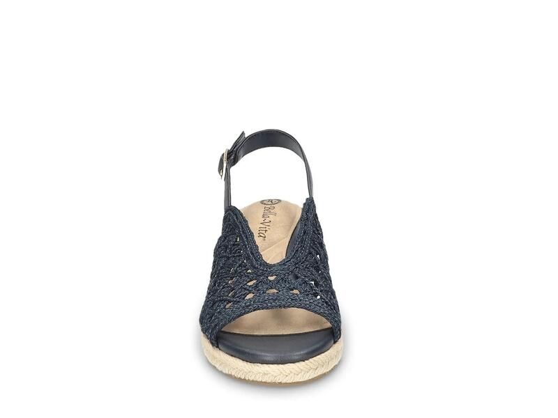 ベラヴィータ レディース シューズ サンダル Bella VitaBethany Espadrille Wedge Sandal Navy ネイビー
