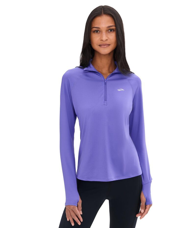 ブルックス レディース アウター パーカー・スウェット Brooks Dash 12 Zip 30 Violet バイオレット