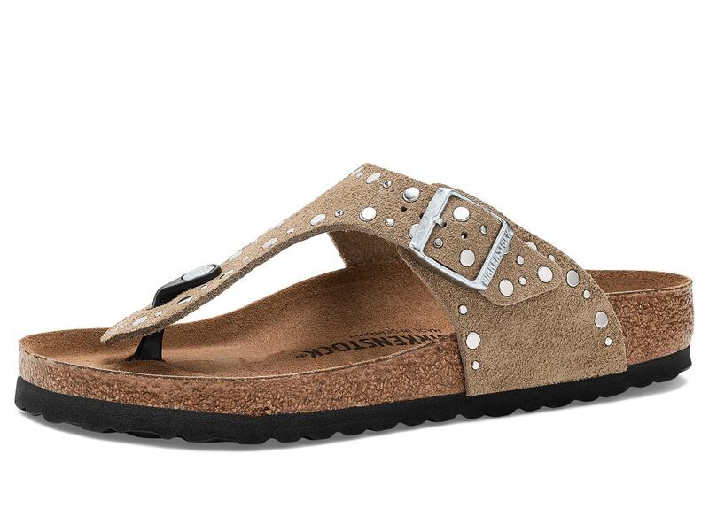 ビルケンシュトック レディース シューズ サンダル スエード Birkenstock Gizeh Rivets Suede Taupe トープ