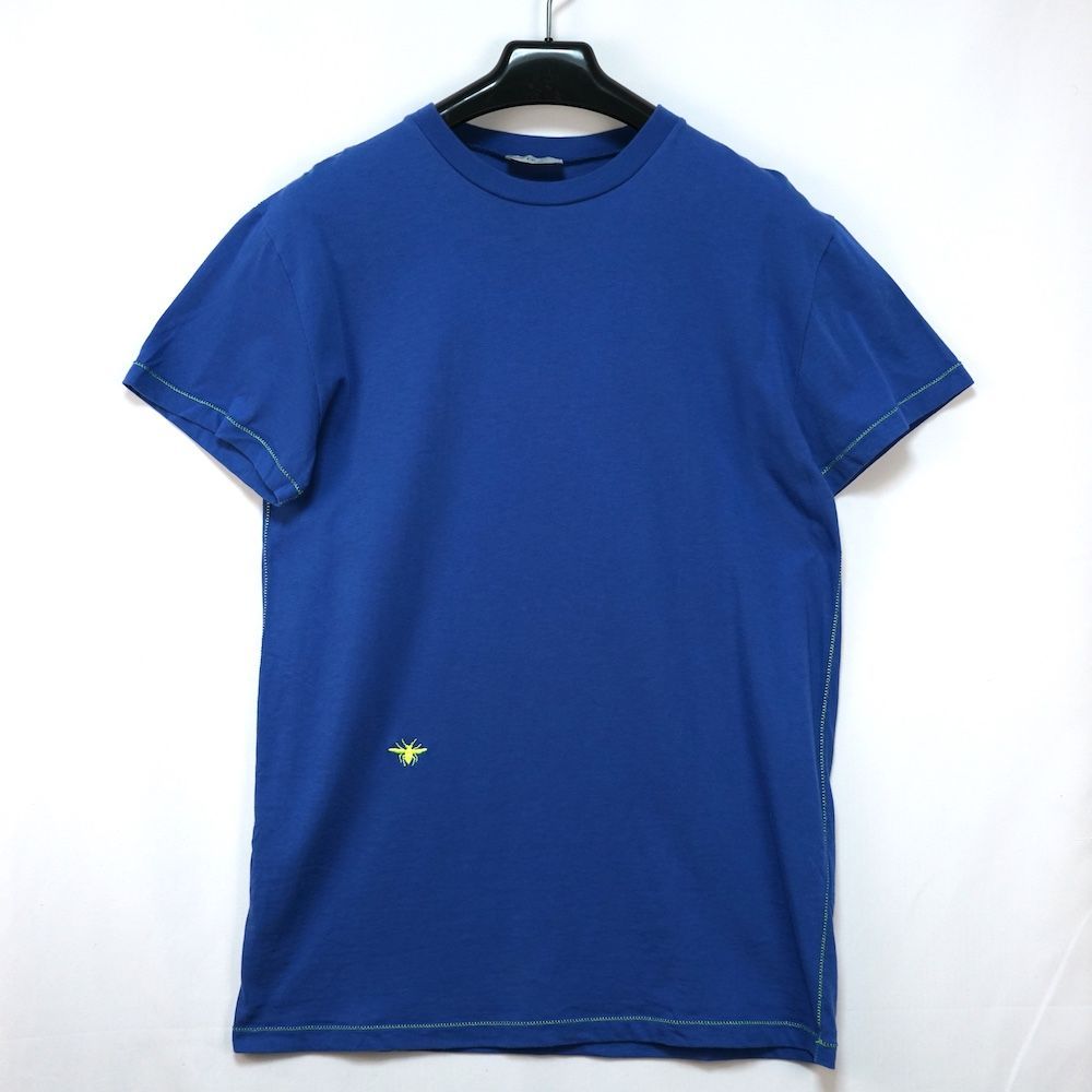 DIOR HOMME ディオールオム Bee エンブロイダリー Tシャツ ブルー XSサイズ 563J616B0326