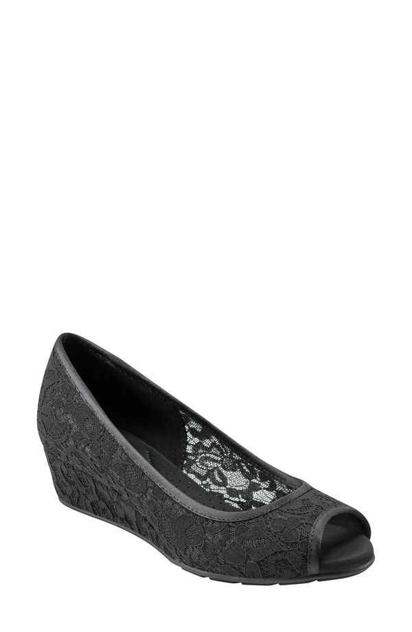 バンドリーノ レディース シューズ ヒール Bandolino Candras Peep Toe Wedge Pump Black ブラック