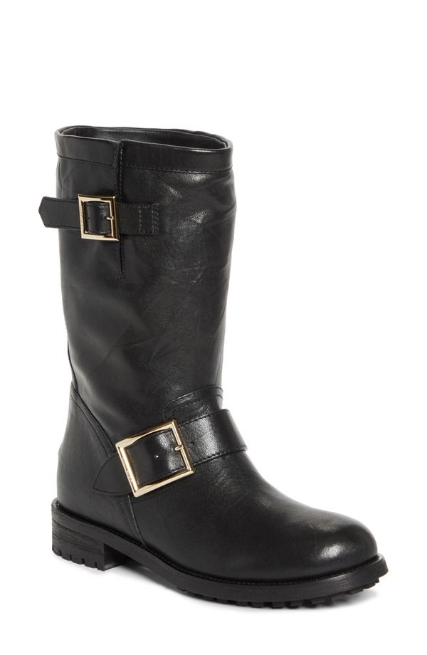 ジミーチュー レディース シューズ ブーツ・レインブーツ レザー Jimmy Choo Biker Leather Boot Black ブラック