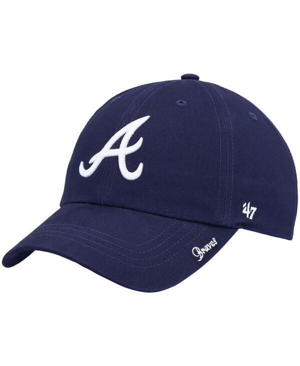 47 ブランド レディース アクセサリー 帽子 47 Brand Womens Navy Atlanta Braves Teamiata Clean Up Adjustable Hat Navy ネイビー